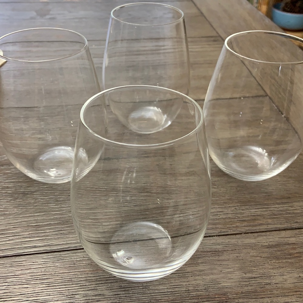 Stemless wine glasses set of 4